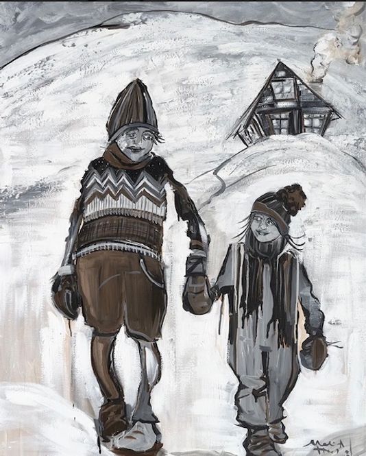 Hovedbilde Jeg følger deg helt frem 64x85 cm med ramme