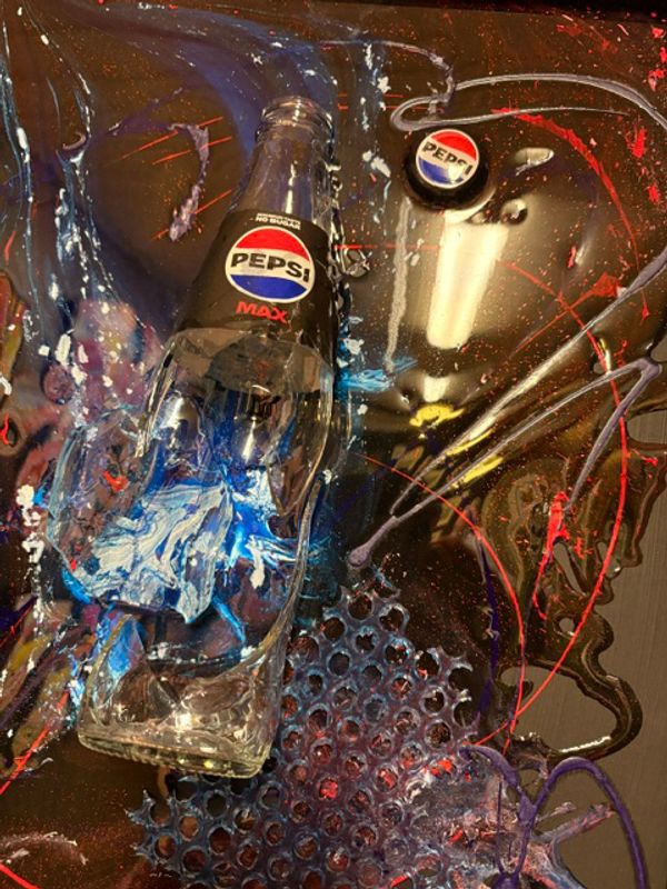 Pepsi broken glas 35x45 cm original