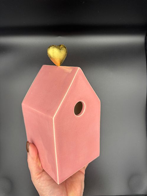 Hovedbilde Fuglehus #Hjerterom rosa