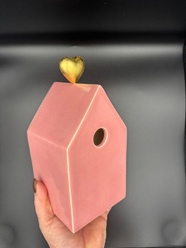 Fuglehus #Hjerterom rosa