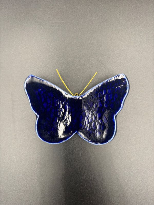 Sommerfugl mørk blå liten