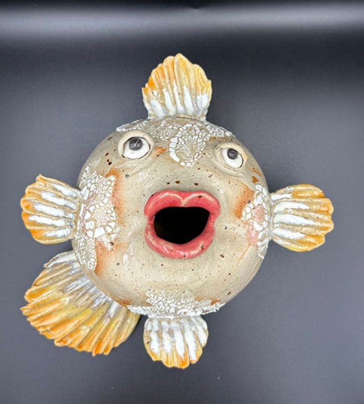 Fisk til vegg #7 ca 22x22 cm