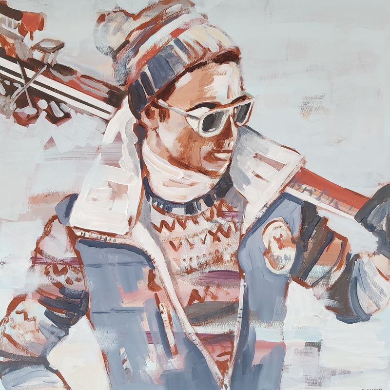 Chamonix 80x80 cm på aluminium