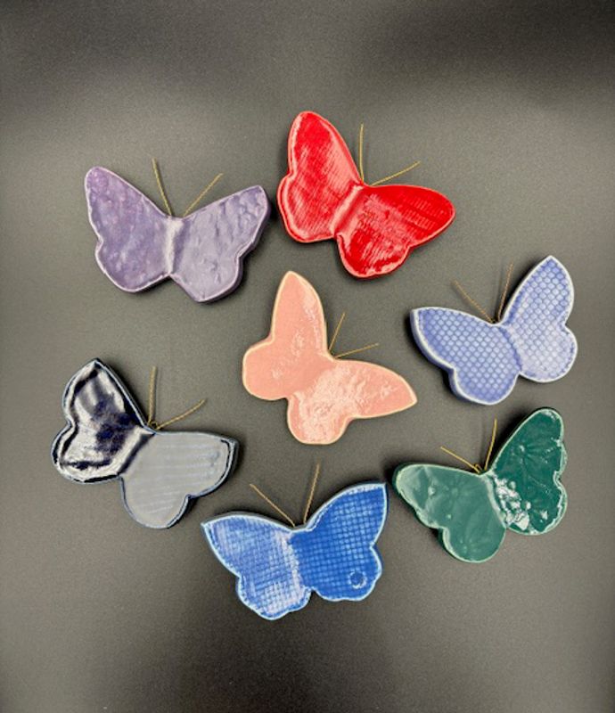 Sommerfugl lys grønn liten