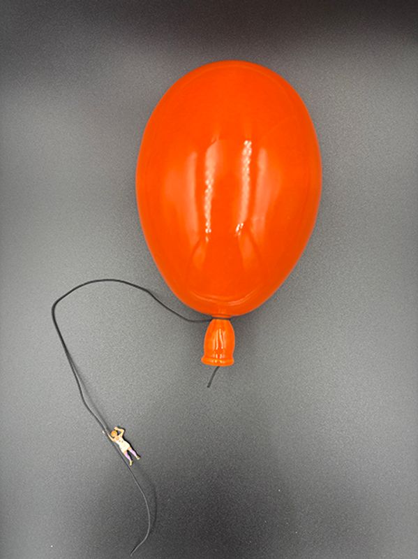 Keramikk ballong oransje #14 cm